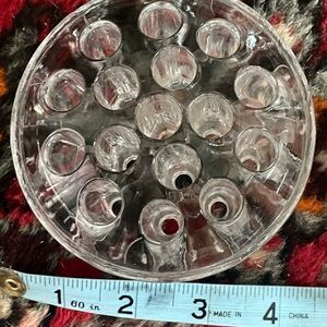 Vintage glass blown 16 holes decor piece